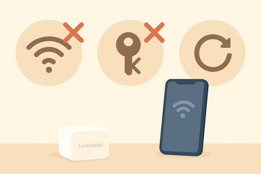 SwitchBotのWi-Fi設定変更ができない時のよくある原因と対処