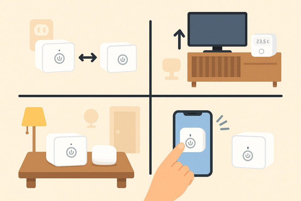 スイッチボットを別の部屋で使おうとしていることをイメージしている画像