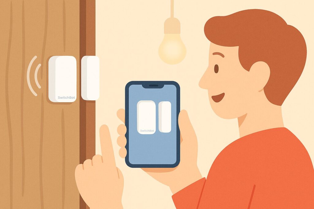 SwitchBot開閉センサーを活用している画像