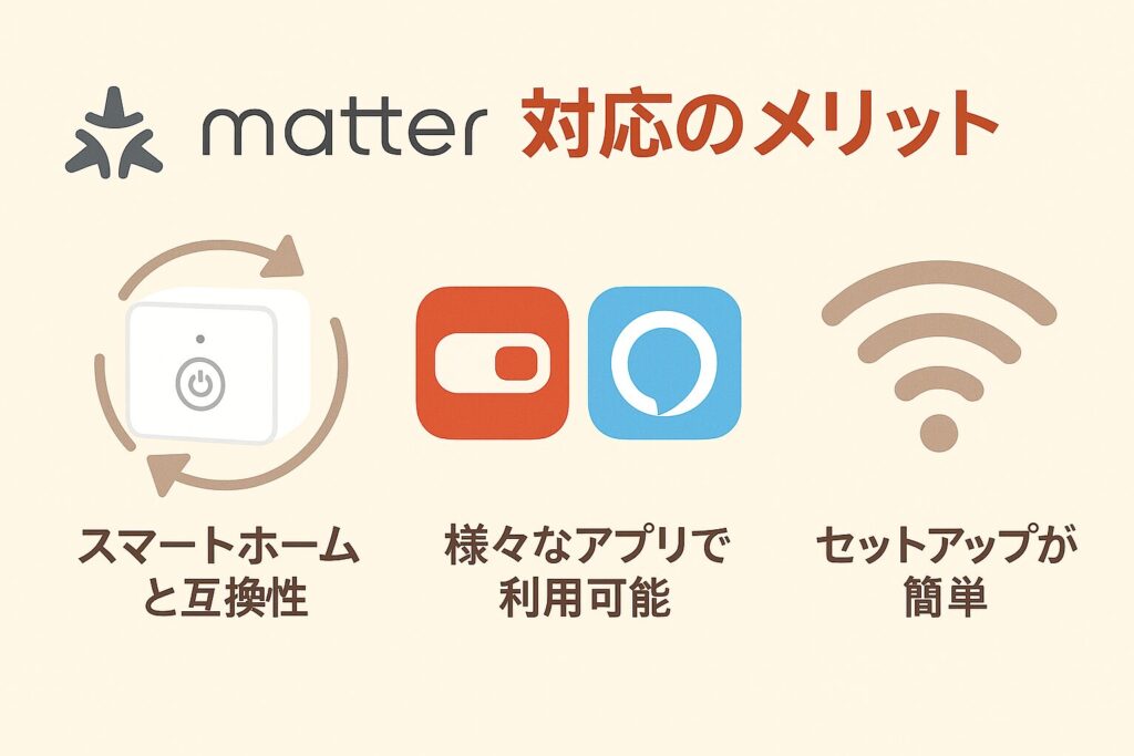 Matter対応のメリットについて説明している画像