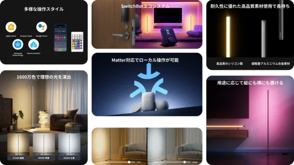 フロアライトの機能について説明している画像