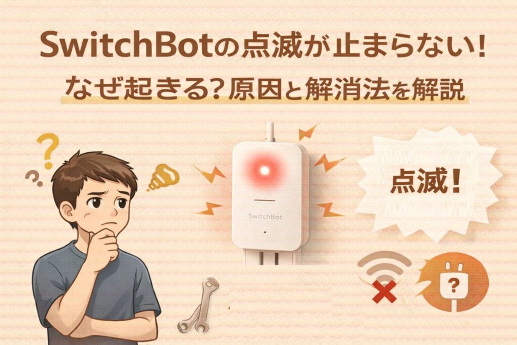 SwitchBotの点滅が止まらない!なぜ起きる?原因と解消法を解説