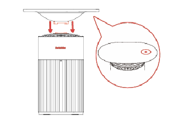 空気清浄機テーブルのセットアップ手順２