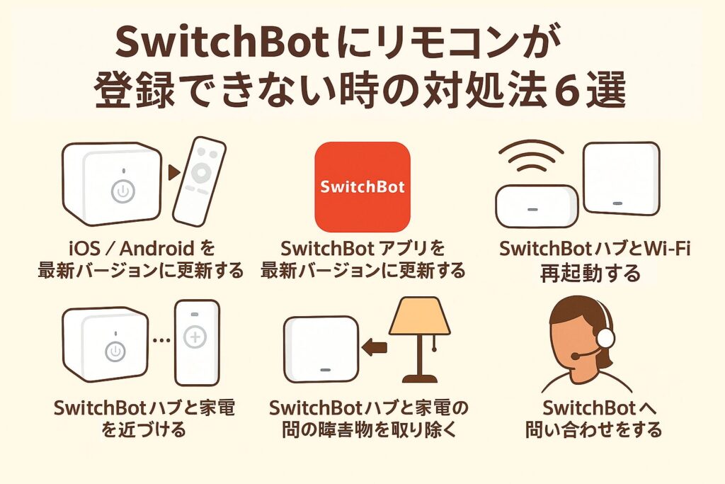 SwitchBotにリモコンが登録できない時の対処方法６選の画像