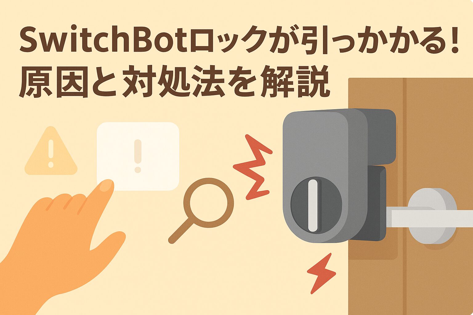 スイッチボットロックが引っかかる原因を解説しているブログのアイキャッチ画像