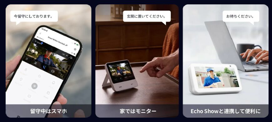 外出先でもつながる説明する画像：公式
