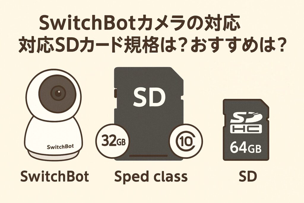 スイッチボットカメラ対応の規格とおすすめを説明している画像