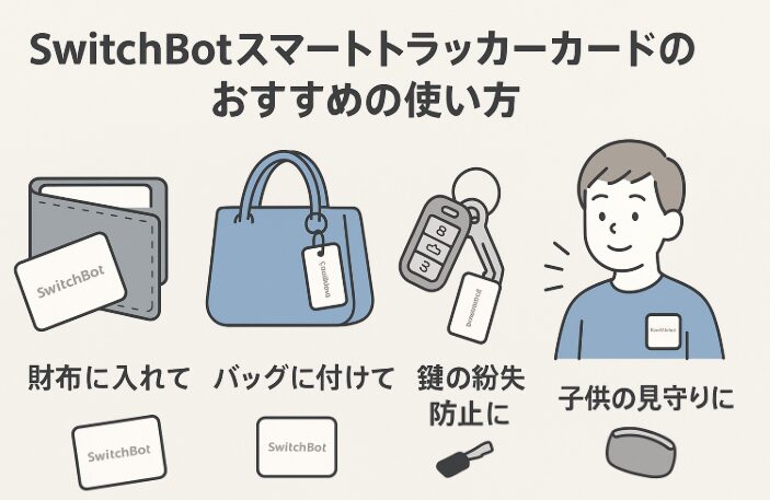 スマートトラッカーカードのおすすめの使い方を説明する画像
