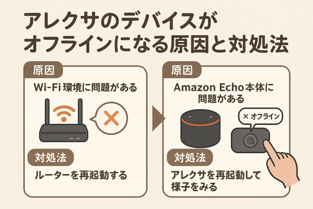アレクサのデバイスがオフラインになる原因と対処法の画像