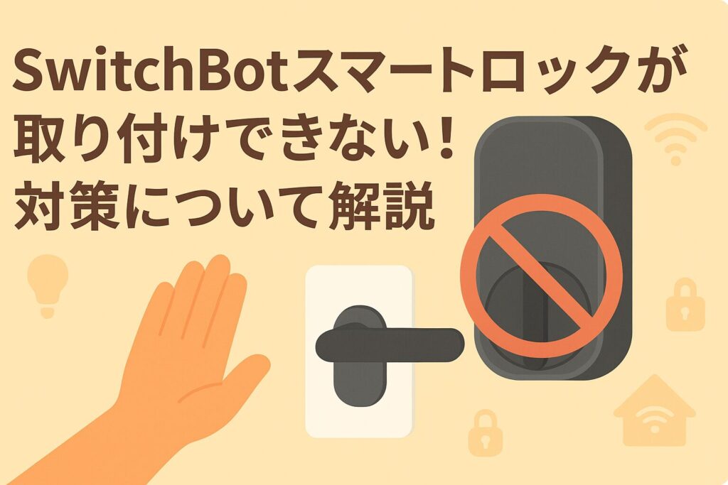 スイッチボットスマートロックが取り付けできないことに関して説明するブログのアイキャッチ画像