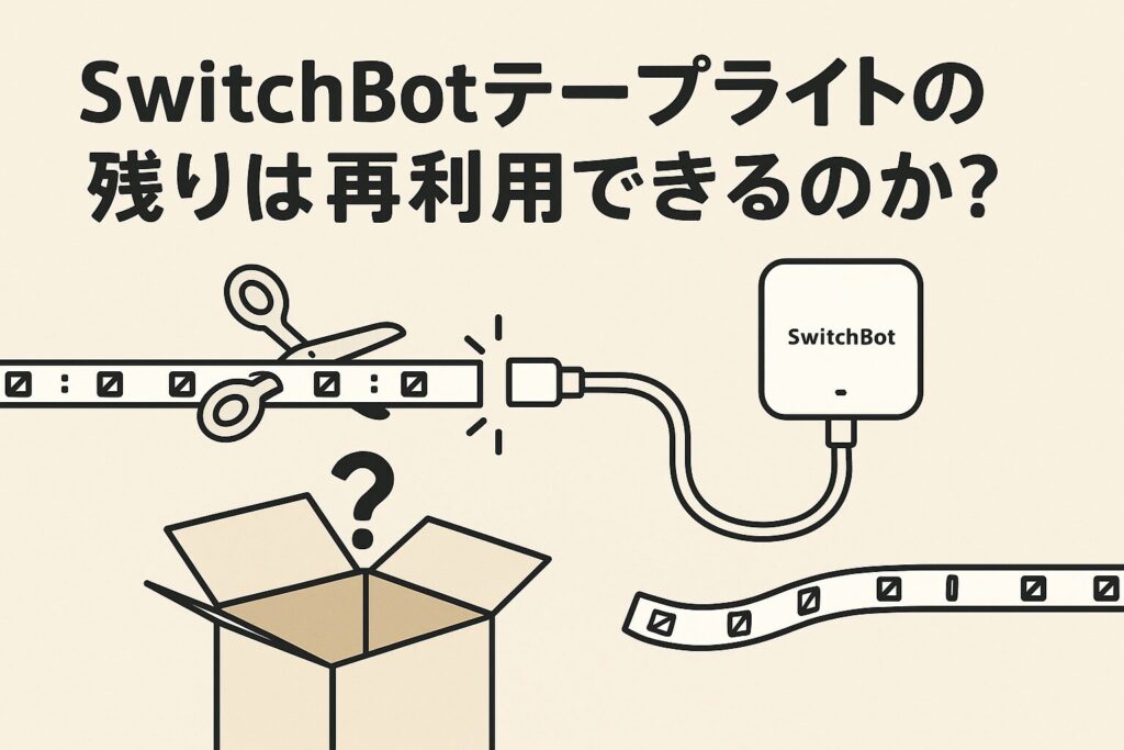 テープライトの残りは再利用できるのか?を解説している画像
