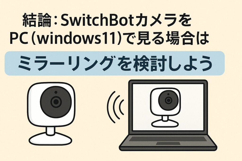 ミラーリングを検討することを伝える画像