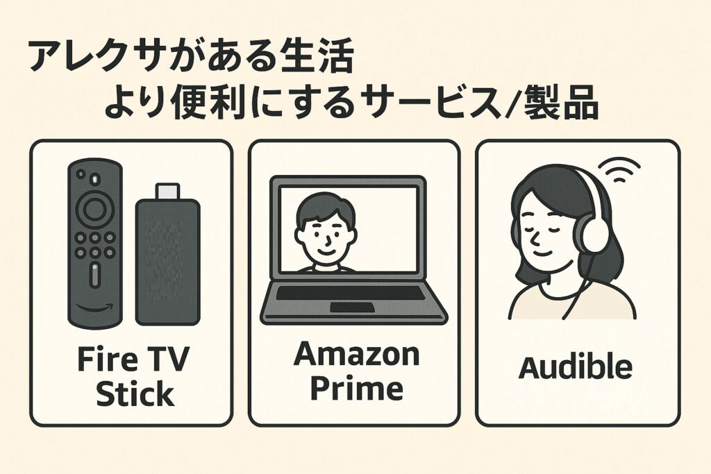 アレクサがある生活にておすすめのサービスを説明している画像