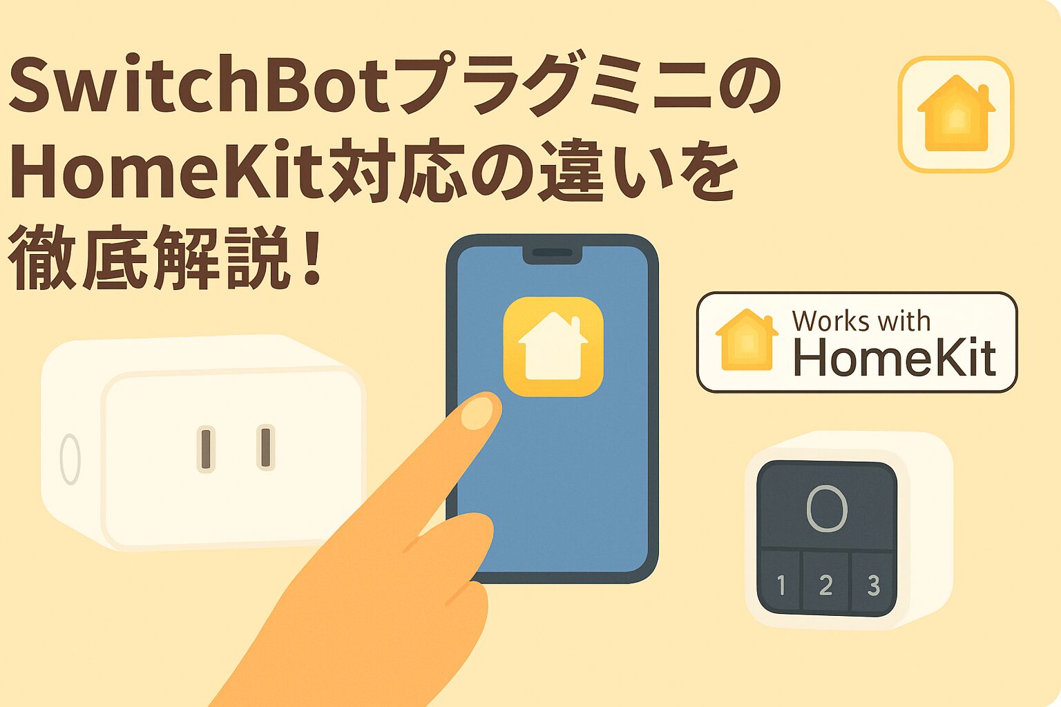 プラグミニhomekit対応について説明しているブログのアイキャッチ画像