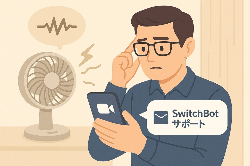 異音が発生するときはサポートに問い合わせしたほうがいいことを説明する画像