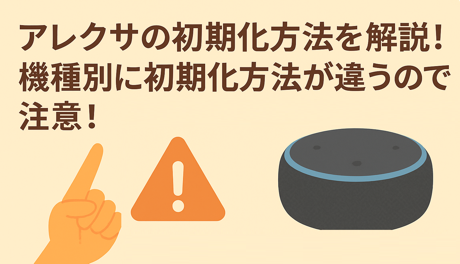 アレクサの初期化方法を解説しているブログのアイキャッチ画像