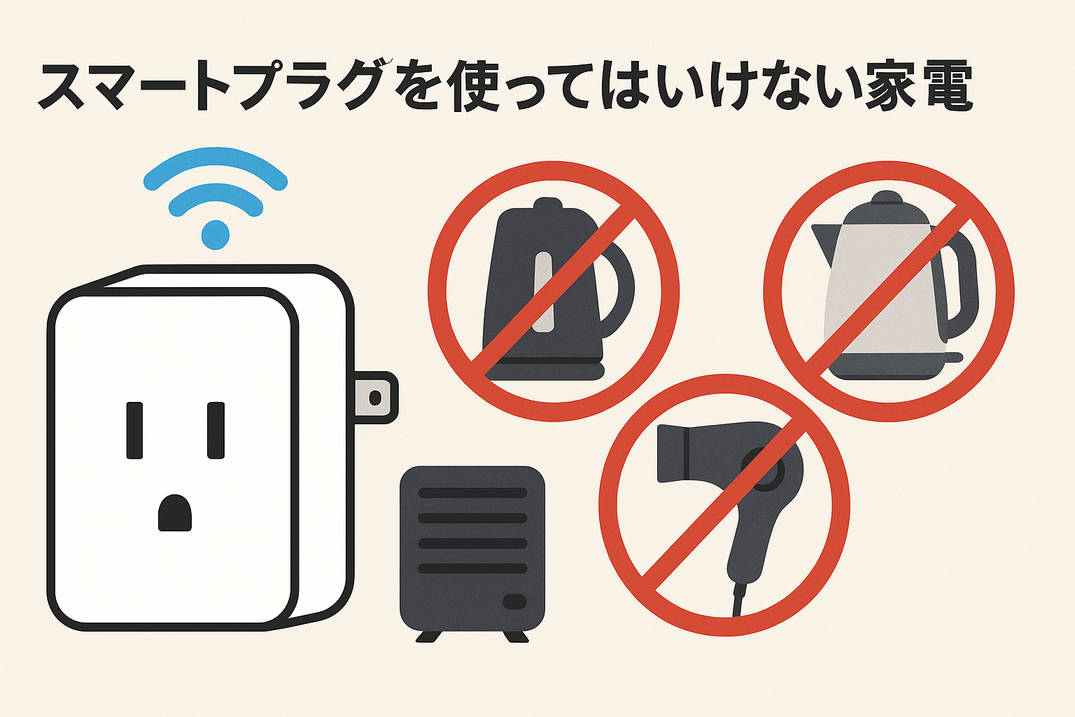 スマートプラグを使ってはいけない家電