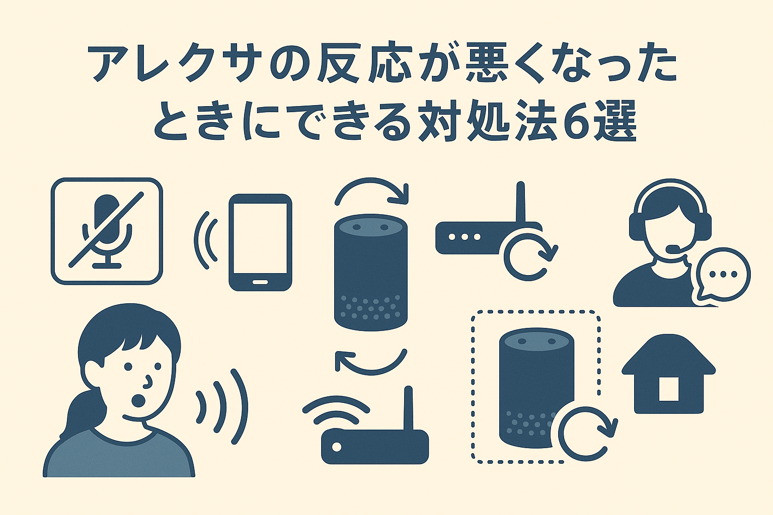 アレクサの反応が悪くなったときにできる対処法を説明している画像