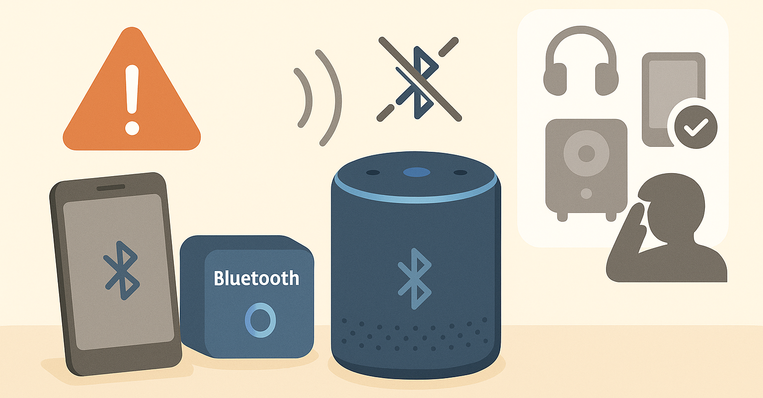 アレクサでブルートゥース接続できない原因を説明している画像