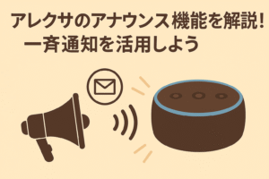 アレクサのアナウンス機能を解説しているブログのアイキャッチ画像