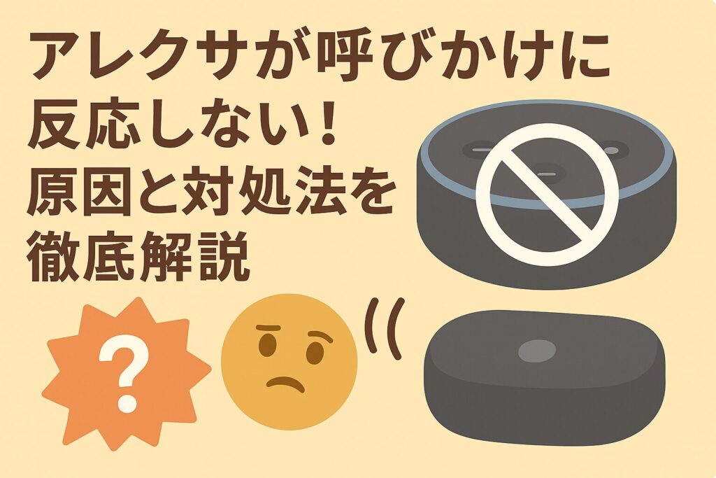 アレクサが呼びかけに反応しない原因と対処法を解説しているブログのアイキャッチ画像