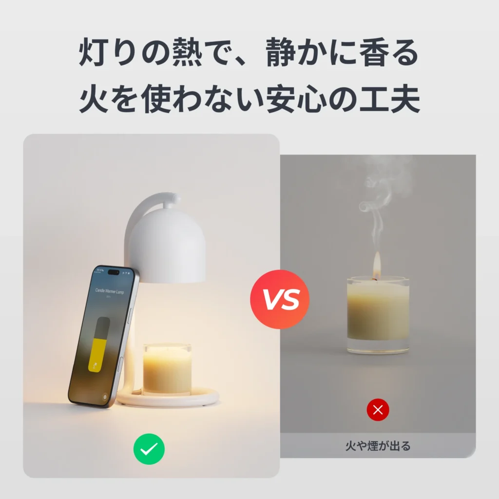 キャンドルウォーマーを灯りの熱で、静かに香る:公式