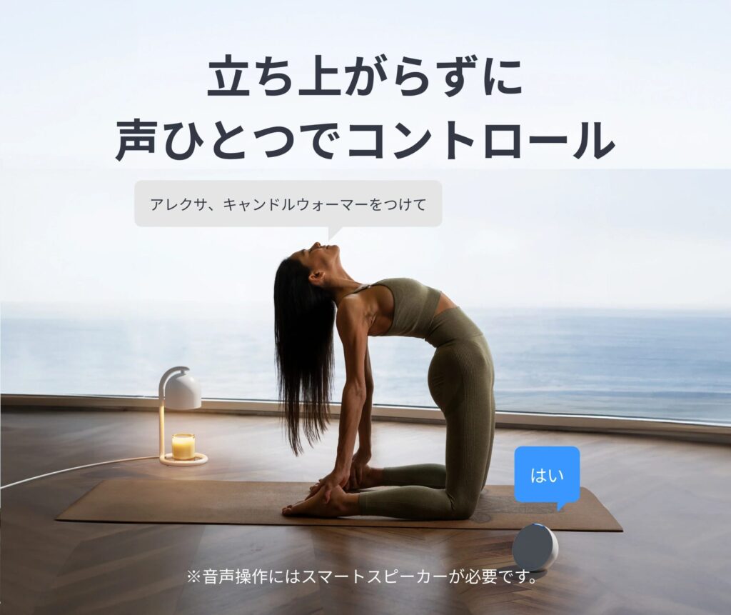 音声操作にも対応していることを説明する画像:公式