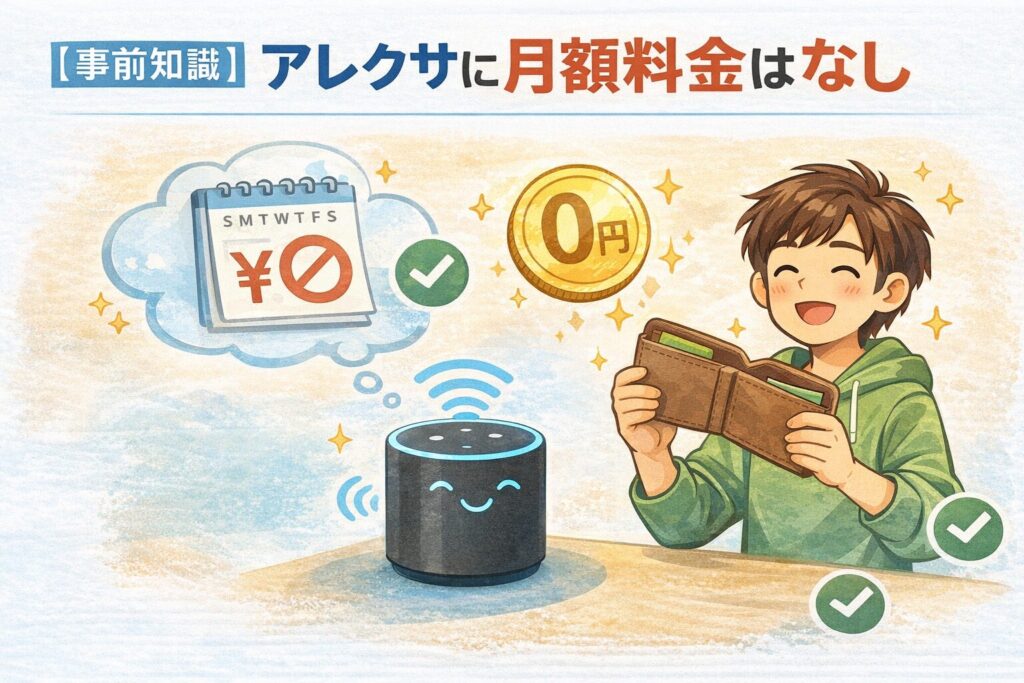 【事前知識】アレクサに月額料金はなし