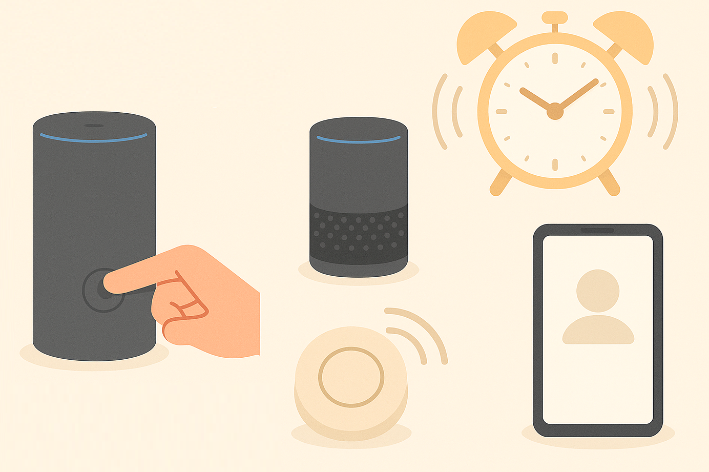 アラームの止め方を説明している画像