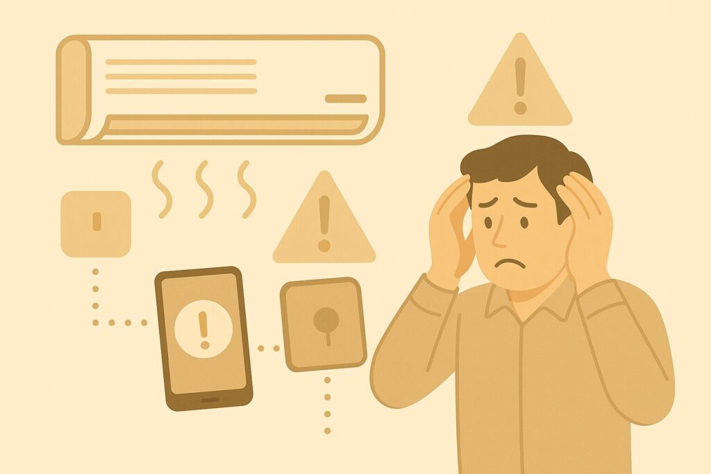 エアコン操作のトラブル