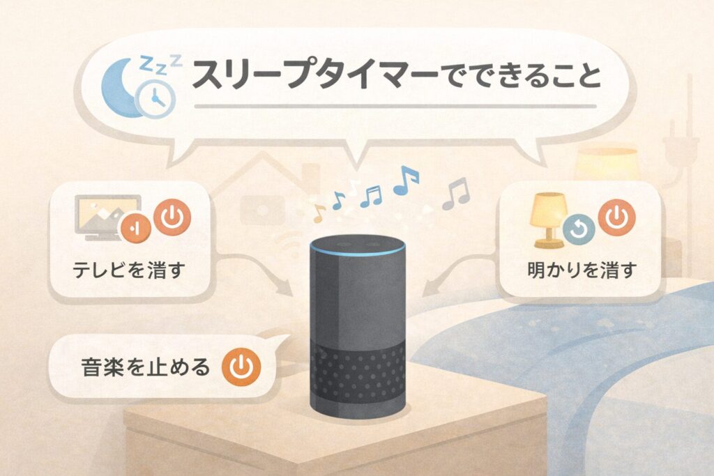 スリープタイマーでできること