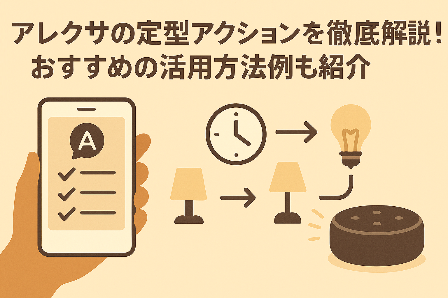 アレクサの定型アクションを徹底解説しているブログのアイキャッチ画像