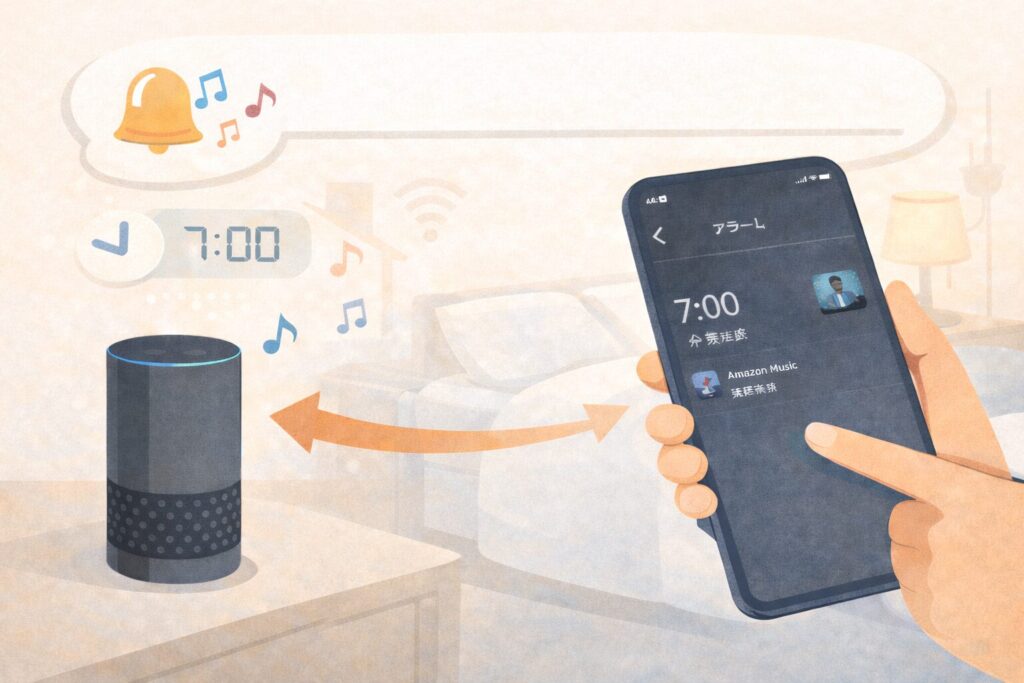 アレクサで好きな音楽をアラームに設定する方法