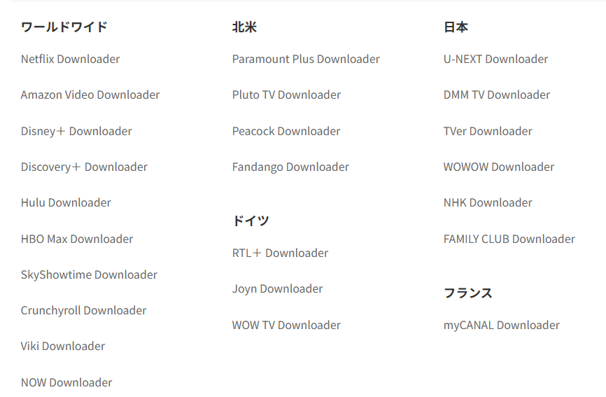 さまざまなダウンローダーがある