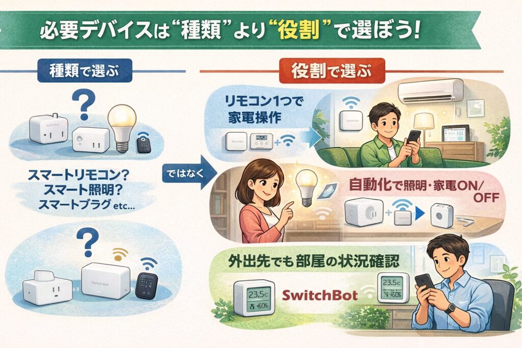必要デバイスは“種類”より“役割”で選ぶ