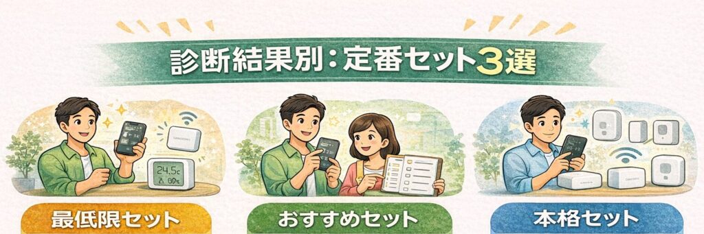 診断結果別:定番セット3選(ここだけ見れば買い物が決まる)