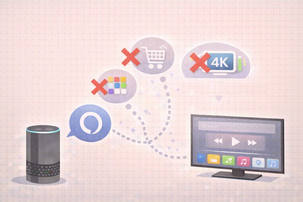 アレクサからできないFire TVの操作