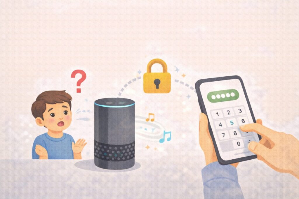 アレクサの音声ショッピングの子供のいたずら防止方法