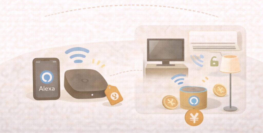 アレクサで家電操作をする場合に追加でかかる費用(スマートリモコン)