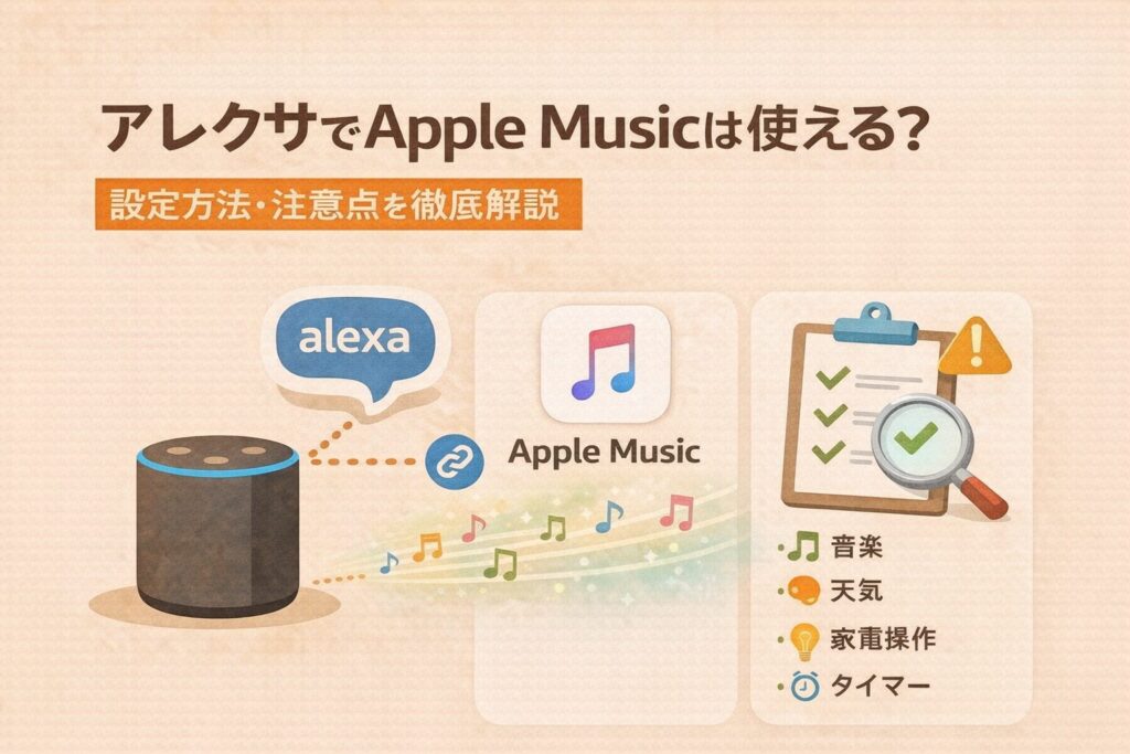 アレクサでApple Musicは使える?設定方法・注意点を徹底解説